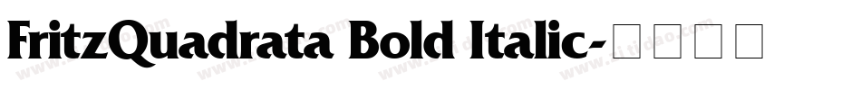 FritzQuadrata Bold Italic字体转换